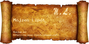 Mojzes Lipót névjegykártya